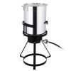 13*32in Iron Aluminum Black Round Tripod Stove Rack Silver Fryer Gas Fryer