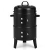 3-in-1 Charcoal BBQ Grill Cambo with Built-in Thermometer