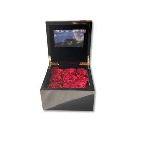 43 Inch Video Gift Box Preserved  Flower Gift Box Piano Paint Craft Wooden Box