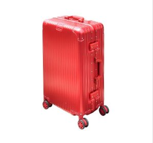 Aluminum Magnesium Alloy Trolley Case (Option: Classic Style Red-22 Inch)