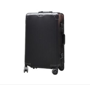 Aluminum Magnesium Alloy Trolley Case (Option: Classic Black-20 Inch)