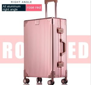 Aluminum Magnesium Alloy Trolley Case (Option: Retro Style Rose Gold-20 Inch)