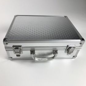 Aluminum Toolbox Password Instrument Portable (Option: Silver 24X17X8CM)