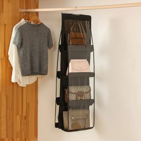 Household Fashion Personalized Storage Bag Hanging (Option: Black 8grids-36x85cm)