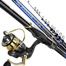 Rock Pole Sea Carbon Super Light Super Hard Long Casting Rod Large Guide Ring Rock Fishing Rod (Option: 5 Style-6.3m single pole)