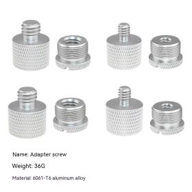 Microphone Microphone Clamp Adapter Nut (Option: 8 Piece Set Bright Silver)