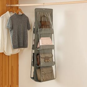 Household Fashion Personalized Storage Bag Hanging (Option: Grey 8grid-36x85cm)