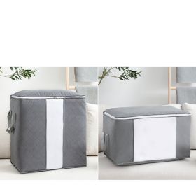 Non Woven Storage Clothes Quilt Organizing Bag (Option: Grey-Super size 70x50x30CM)