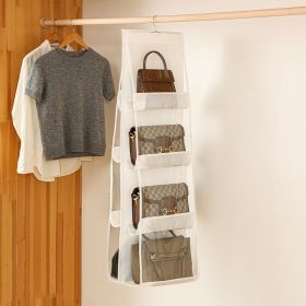 Household Fashion Personalized Storage Bag Hanging (Option: White 8grids-36x85cm)