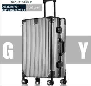 Aluminum Magnesium Alloy Trolley Case (Option: Retro Style Gray-20 Inch)