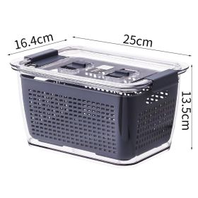 Large Capacity Sealed Food Storage Box With Lid (Option: 3.5L activity 2points black)