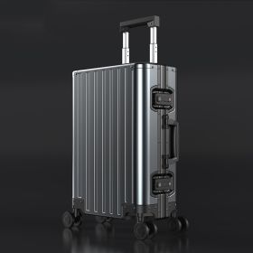 Fashion All-aluminum Magnesium Alloy Luggage (Option: Gun color-28inches)