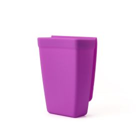 Household Bathroom Suction Toothbrush Holder (Option: Silicone Storage Bucket-Purplish Red)