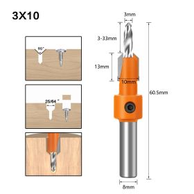 Alloy Head Screw Step Drill Wood Self-tapping Screw Installation (Option: 3mmX 10mm-8-65)