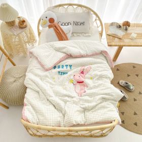 Cotton Yarn-dyed Washed Cotton Embroidered Children Quilt (Option: Magic Bunny-150x200cm Summer)